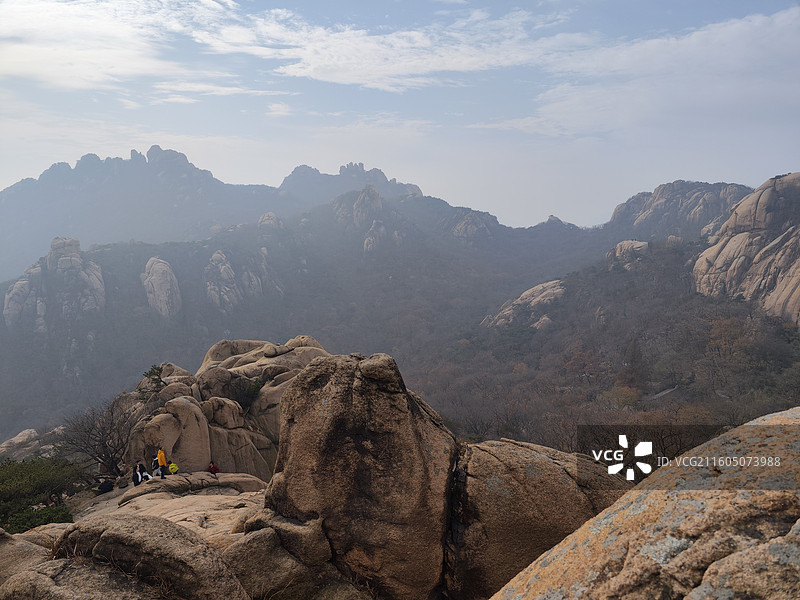 初冬小雪节气，五莲山望海峰图片素材