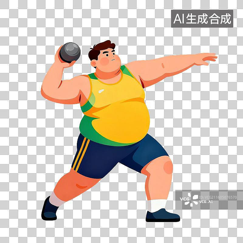 【AI数字艺术】男子铅球运动瞬间图片素材