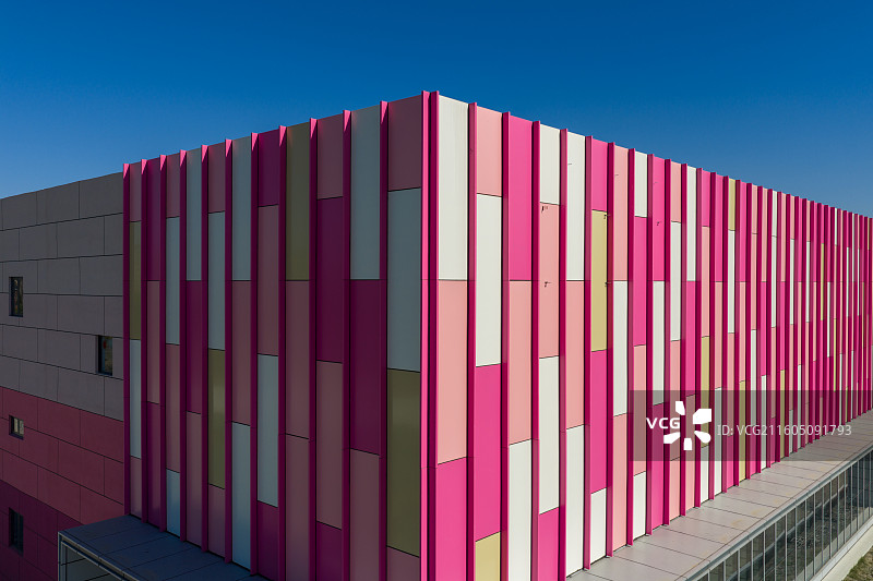 河南、周口、商水、工业区、紫色色块、几何装饰、厂房、外立面图片素材