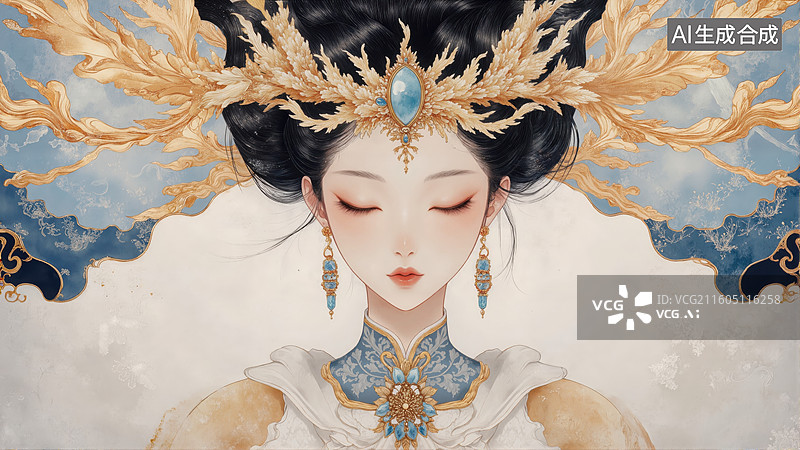 【AI数字艺术】仙姿玉颜图片素材