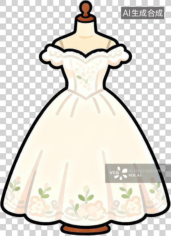 【AI数字艺术】2D卡通插画西式风格西式婚礼结婚插画元素图片素材