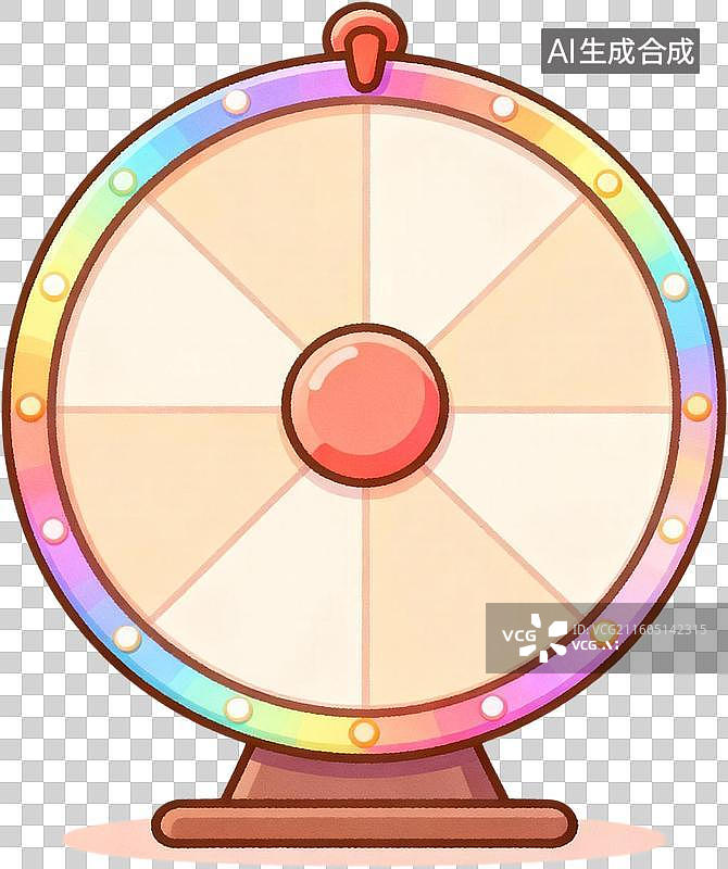 【AI数字艺术】卡通扁平插画金融经济银行储蓄投资金币抽奖大转盘插画元素图片素材