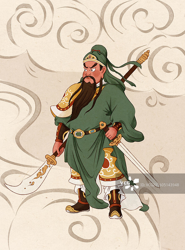 门神年画 张飞图片素材