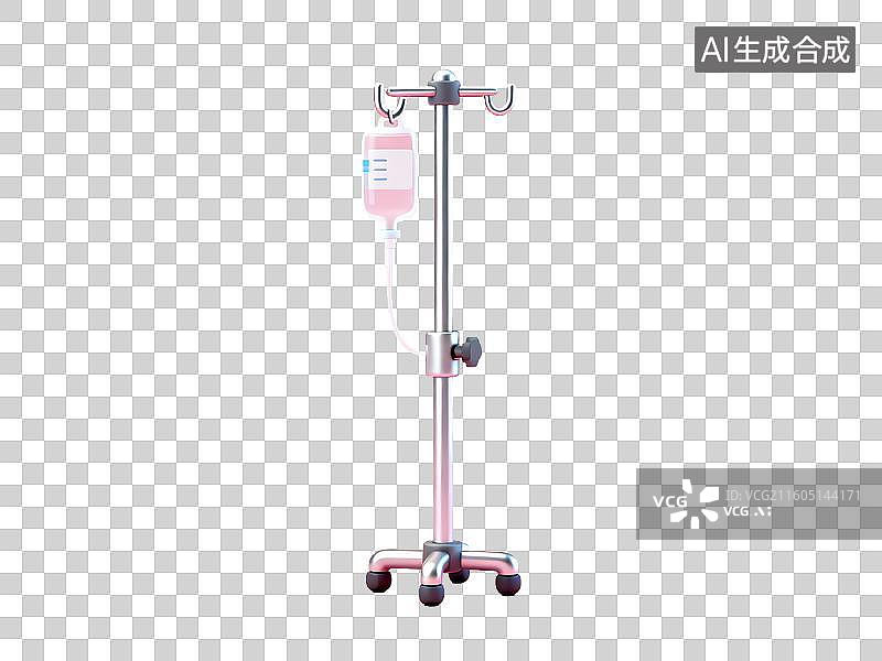 【AI数字艺术】3D 医疗健康输液架免抠设计素材图片素材