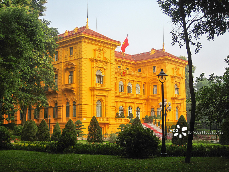 越南河内胡志明故居纪念馆图片素材