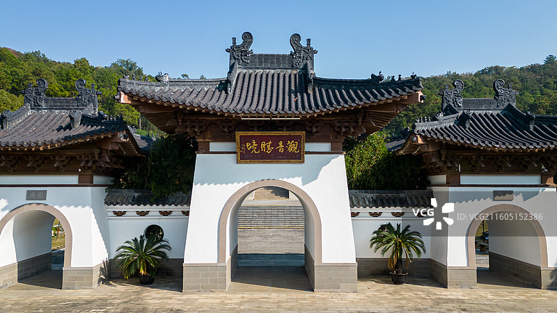 中华孝道园著名景点的仿古建筑图片素材