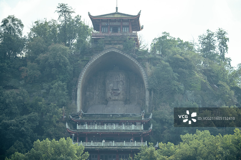 自贡荣县 荣县大佛 荣县大佛石窟图片素材