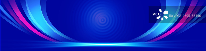 科技风格舞台长屏背景，科技风格发布会背景展板，现代商务会议背景图片素材