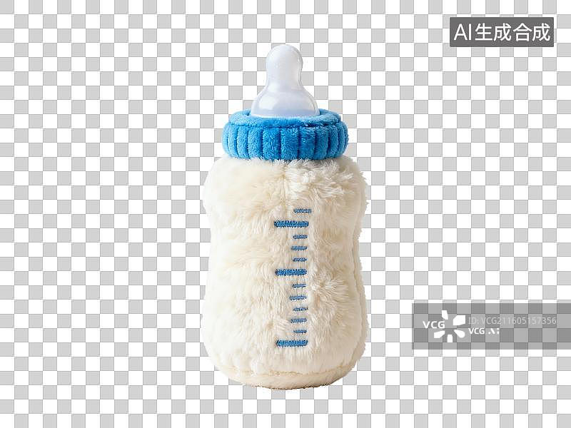 【AI数字艺术】母婴亲子 带毛绒套的婴儿奶瓶图片素材