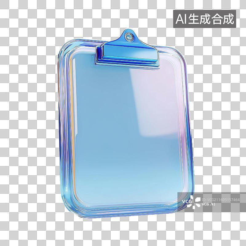 【AI数字艺术】透明剪贴板图标图片素材