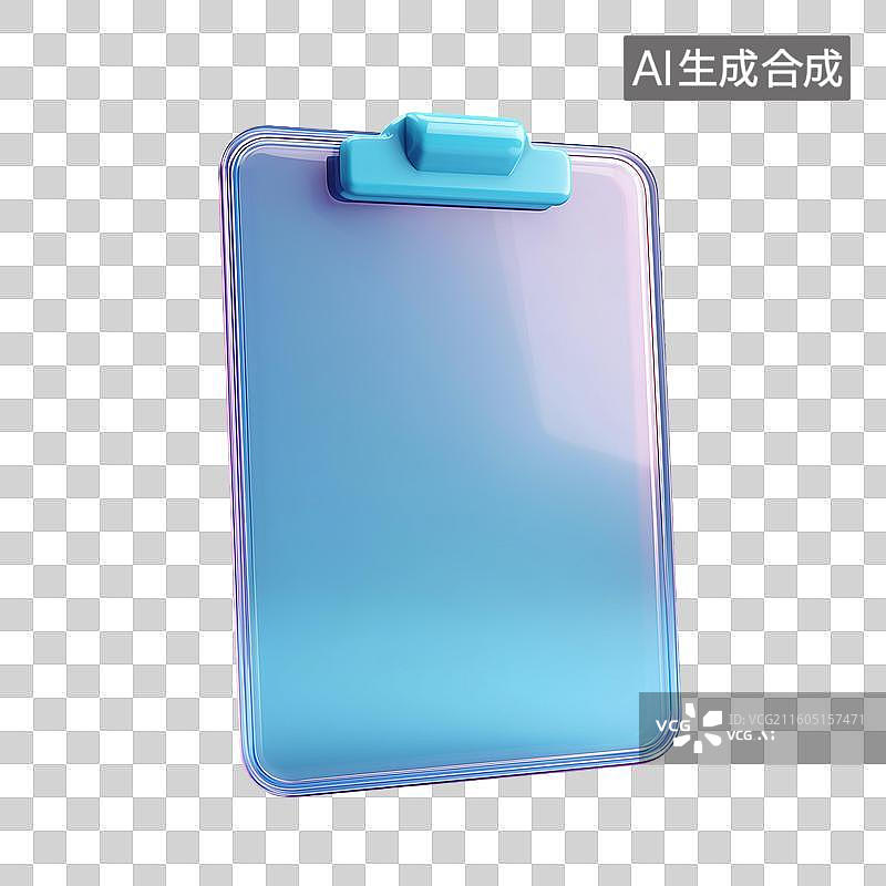 【AI数字艺术】透明剪贴板图标图片素材