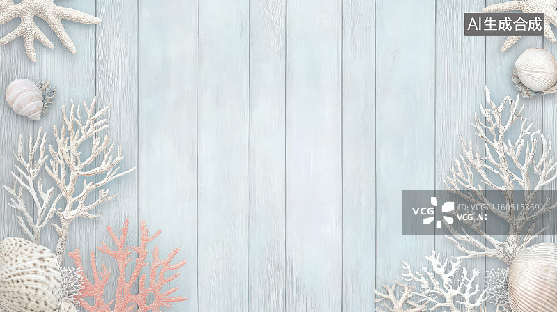 【AI数字艺术】海洋生物标本装饰边框图​​图片素材