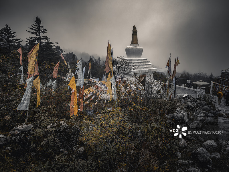 海螺沟自然风光及磨西古镇风景图片素材