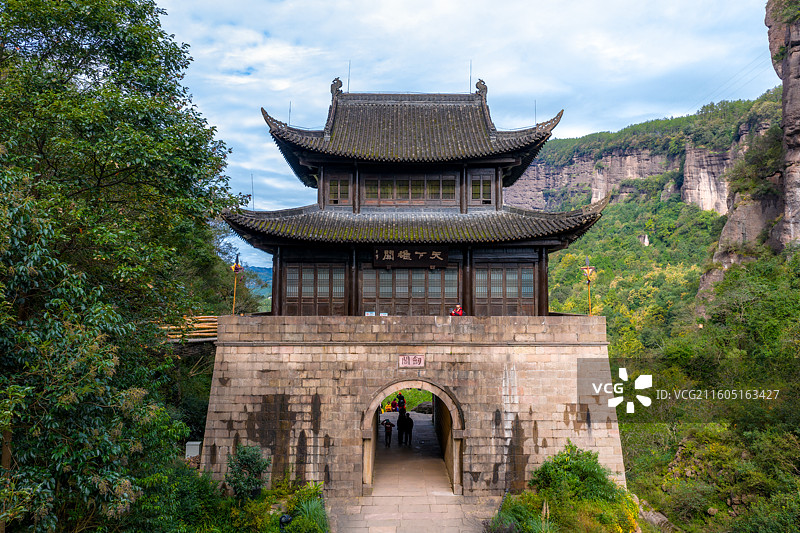 蜀道咽喉剑门关城楼图片素材