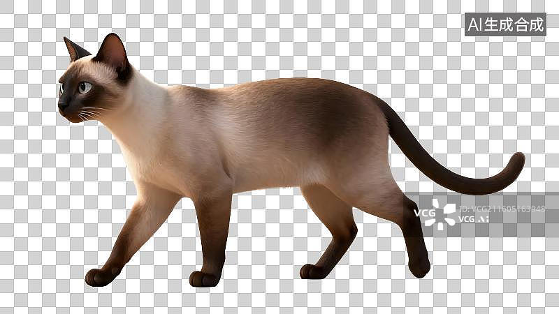 【AI数字艺术】棕色卷毛猫 宠物写真图片素材