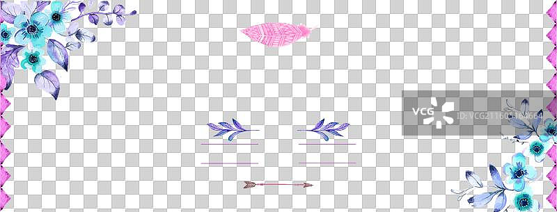 水彩波西米亚风婚礼Facebook封面图片素材