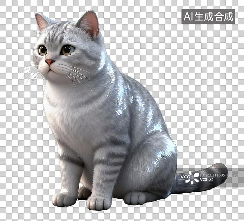【AI数字艺术】蓝金渐层猫咪 萌宠图片素材