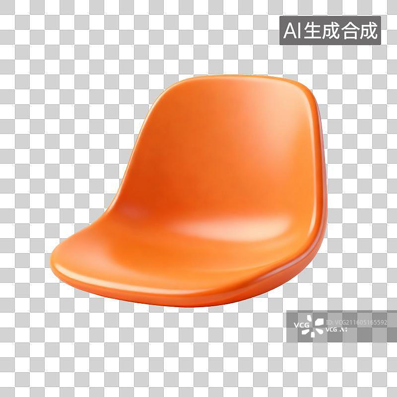 【AI数字艺术】3D免抠元素-塑胶座椅图片素材