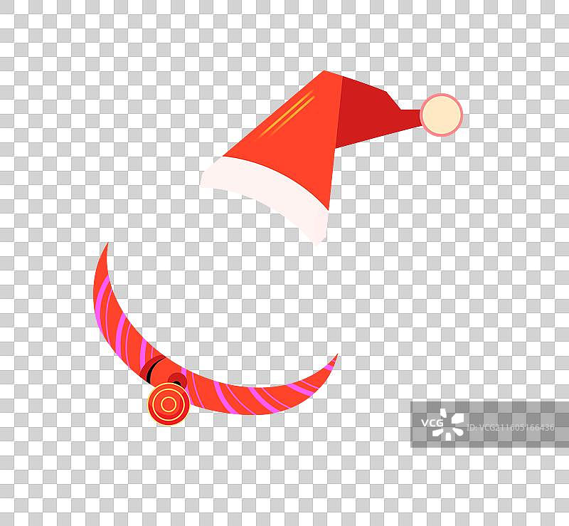 圣诞元素装饰配饰圣诞帽元素插画图片素材