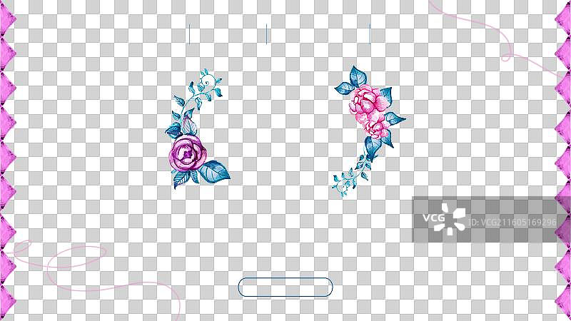 水彩波西米亚婚礼落地页图片素材