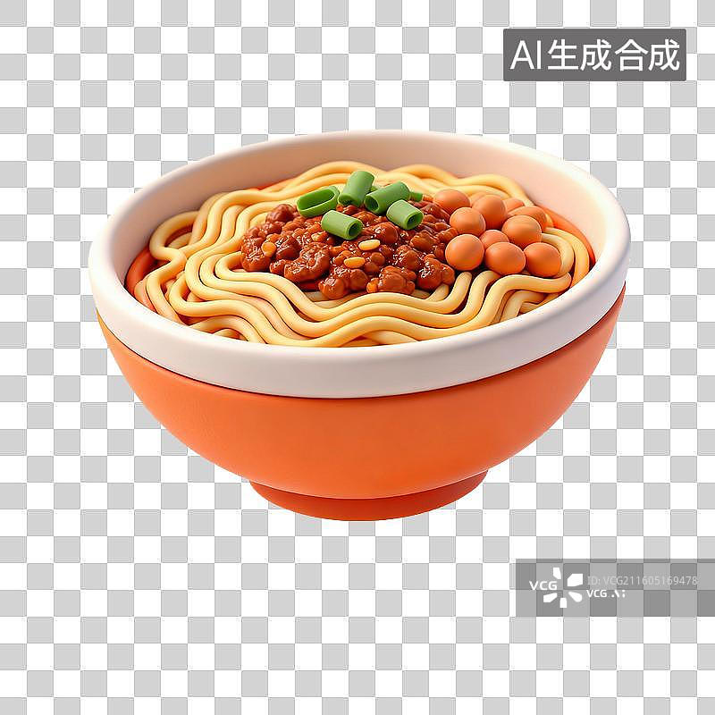 【AI数字艺术】一碗美味的担担面图片素材