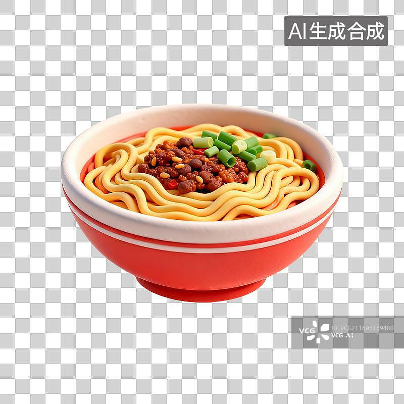 【AI数字艺术】一碗美味的担担面图片素材