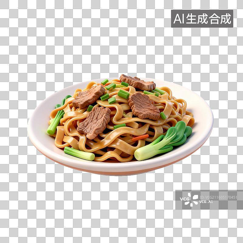 【AI数字艺术】美味的干炒牛河图片素材