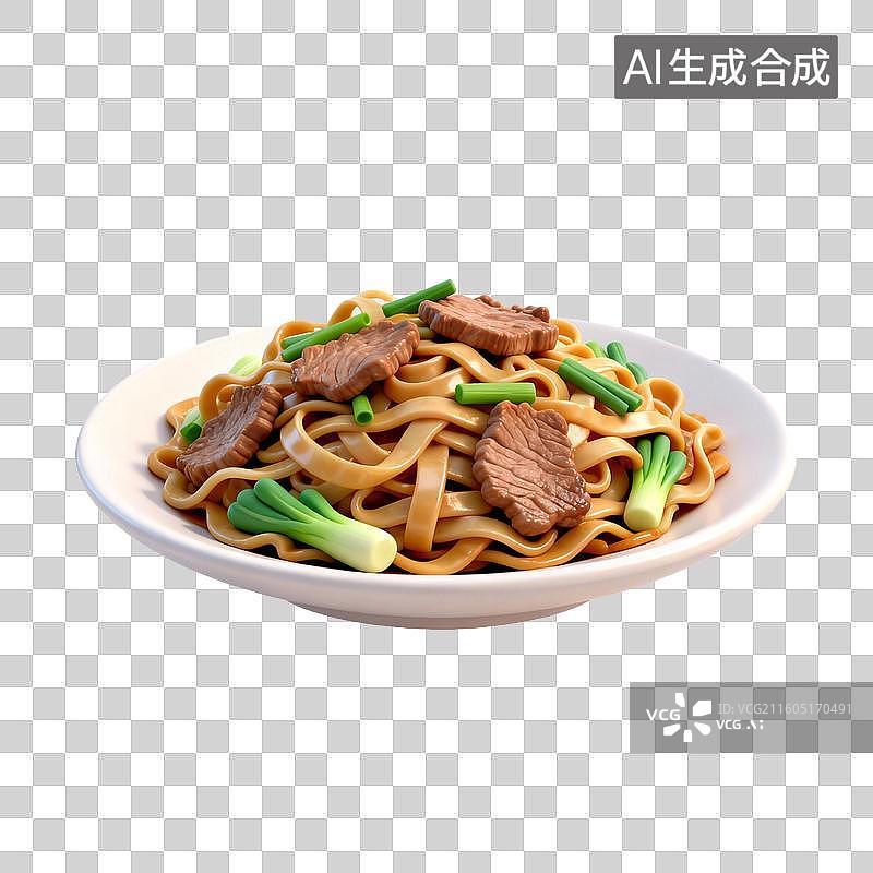 【AI数字艺术】美味的干炒牛河图片素材