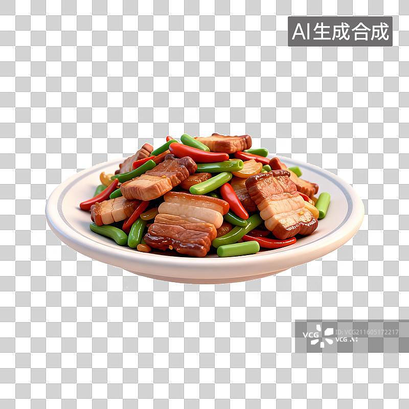 【AI数字艺术】农家回锅肉图片素材
