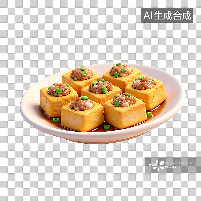 【AI数字艺术】家常客家酿豆腐图片素材