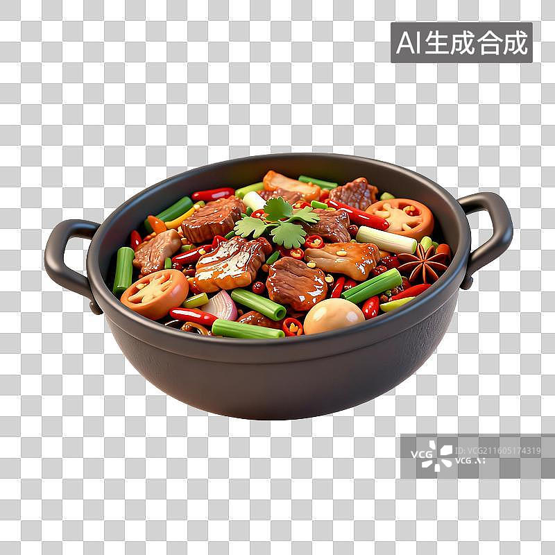 【AI数字艺术】美味的麻辣香锅图片素材