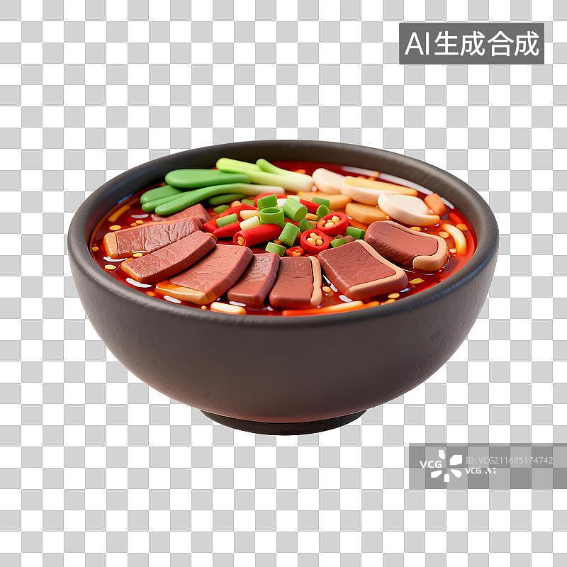 【AI数字艺术】一碗美味的毛血旺火锅图片素材