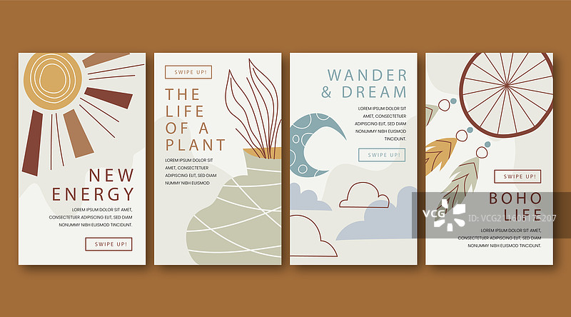 波西米亚风ins故事集图片素材