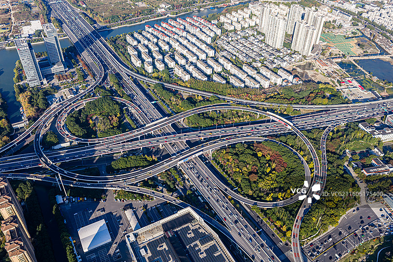 苏州东南环立交航拍图片素材