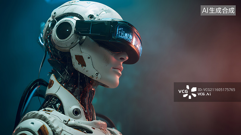 【AI数字艺术】未来科技感机器人图片素材