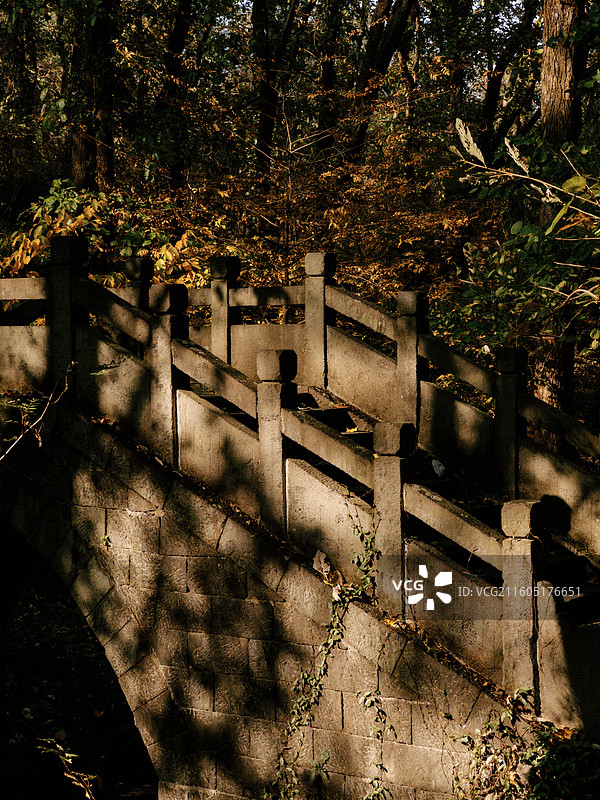 淮安文旅盱眙铁山寺国家森林公园溪流密布初冬落叶散落随波漂流多视角组图图片素材