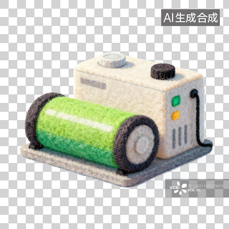 【AI数字艺术】3D可爱风毛毡科技教育元素图片素材