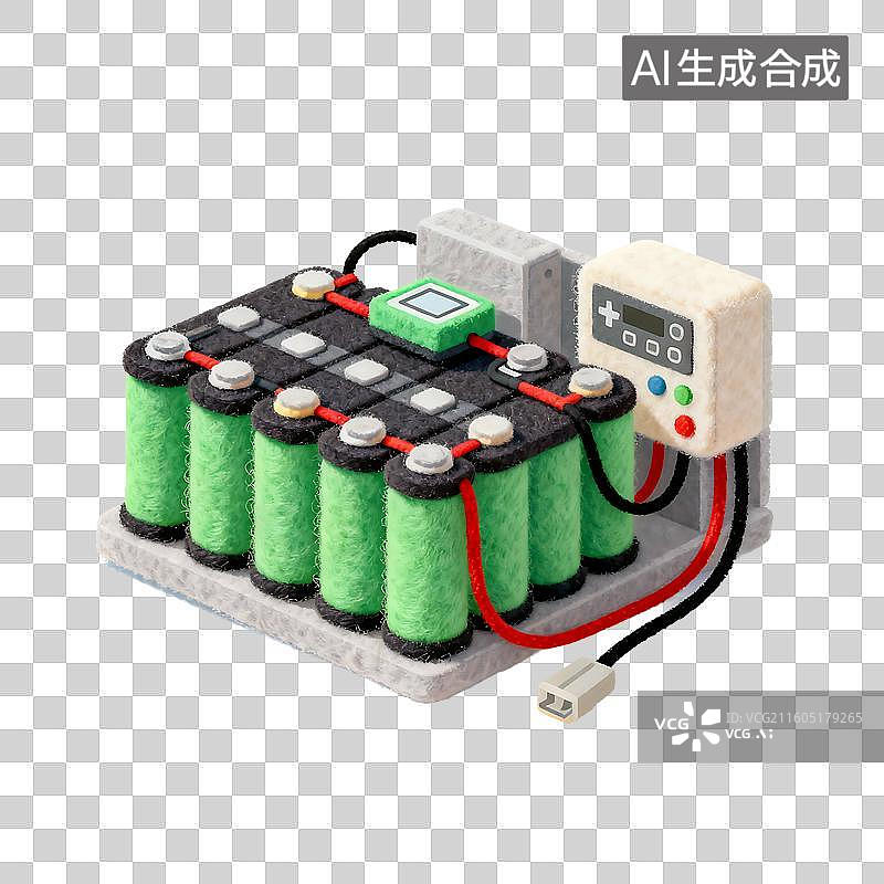 【AI数字艺术】3D可爱风毛毡科技教育元素图片素材