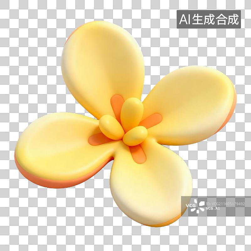 【AI数字艺术】3D拟物风格二十四节气秋天立秋元素桂花花瓣花枝图片素材