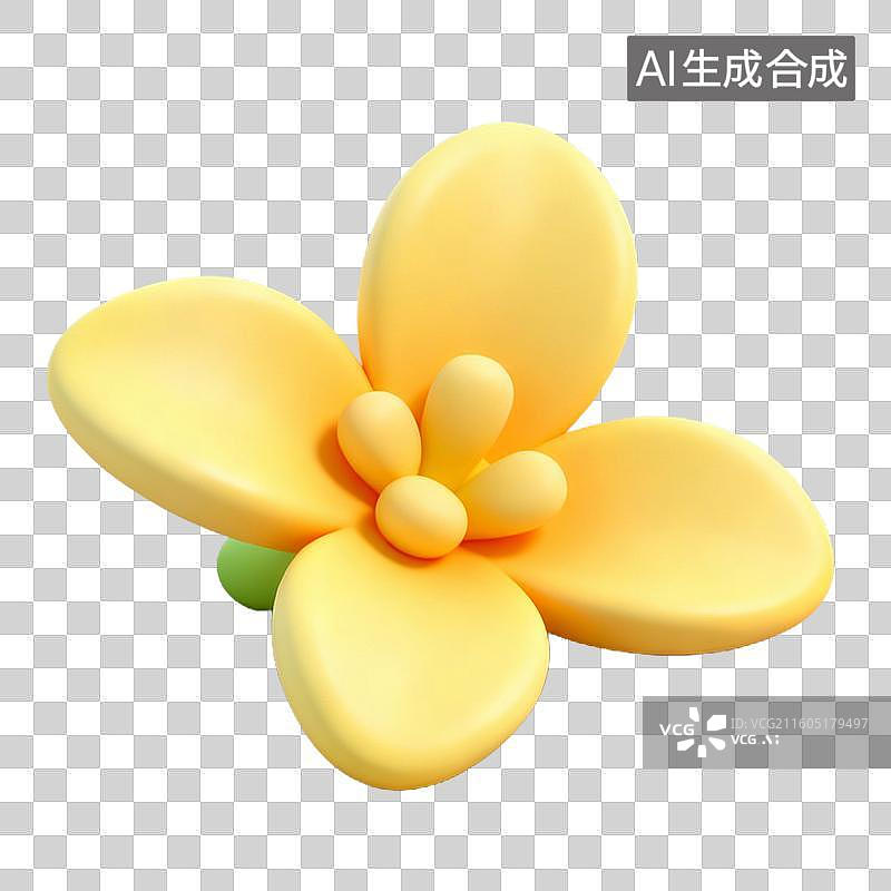 【AI数字艺术】3D拟物风格二十四节气秋天立秋元素桂花花瓣花枝图片素材