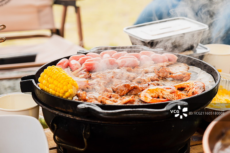 露营烧烤火锅图片素材