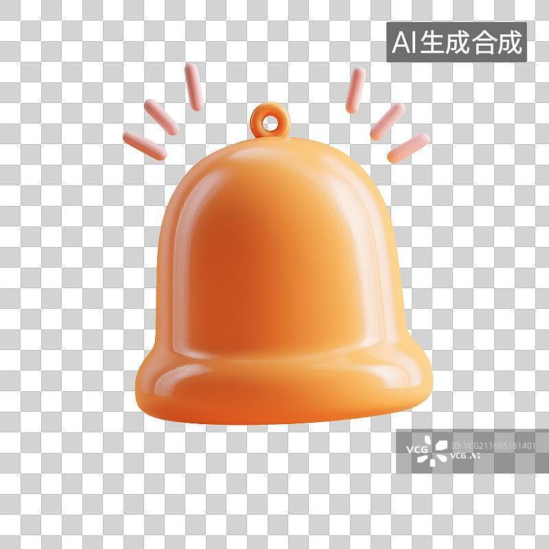 【AI数字艺术】玩具铃铛3D图标图片素材