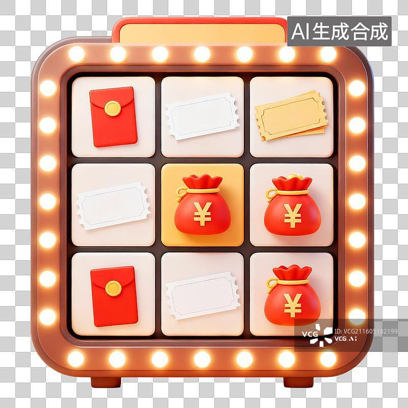 【AI数字艺术】卡通3D插画金融经济银行储蓄投资股票上升金币金猪抽奖大转盘插画元素图片素材