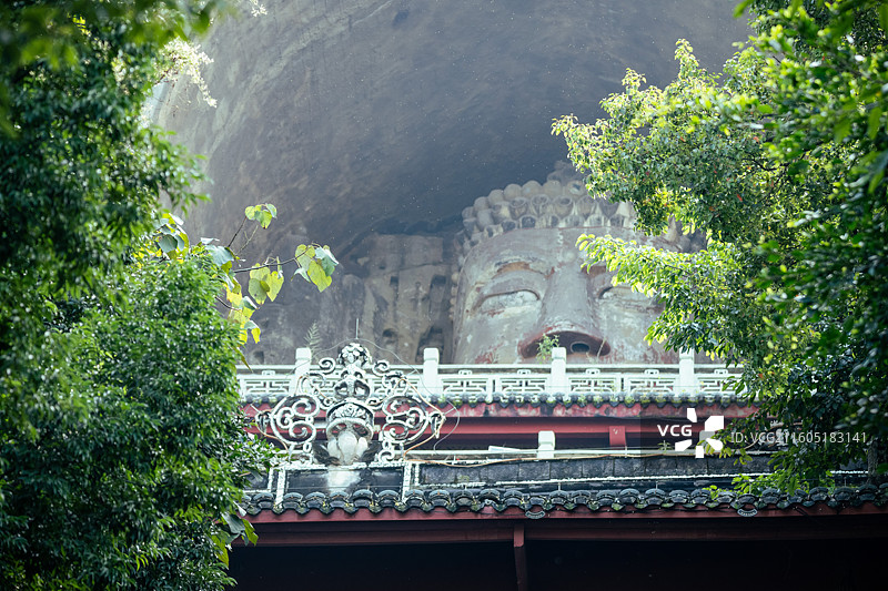 自贡荣县 荣县大佛 荣县大佛石窟图片素材