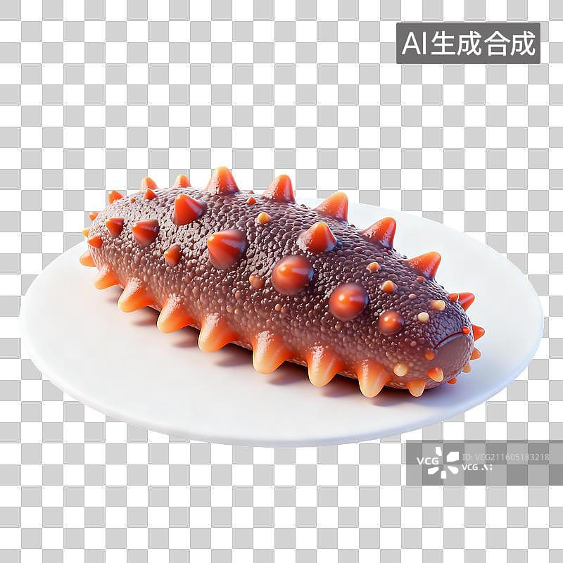 【AI数字艺术】3D拟物风格二十四节气秋天处暑元素开渔节海鲜水产海参图片素材