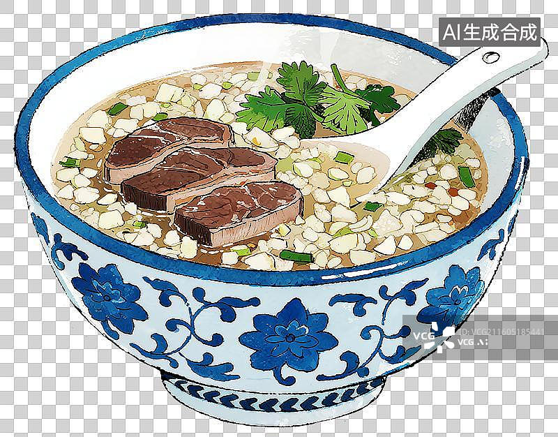 【AI数字艺术】一碗羊肉泡馍图片素材