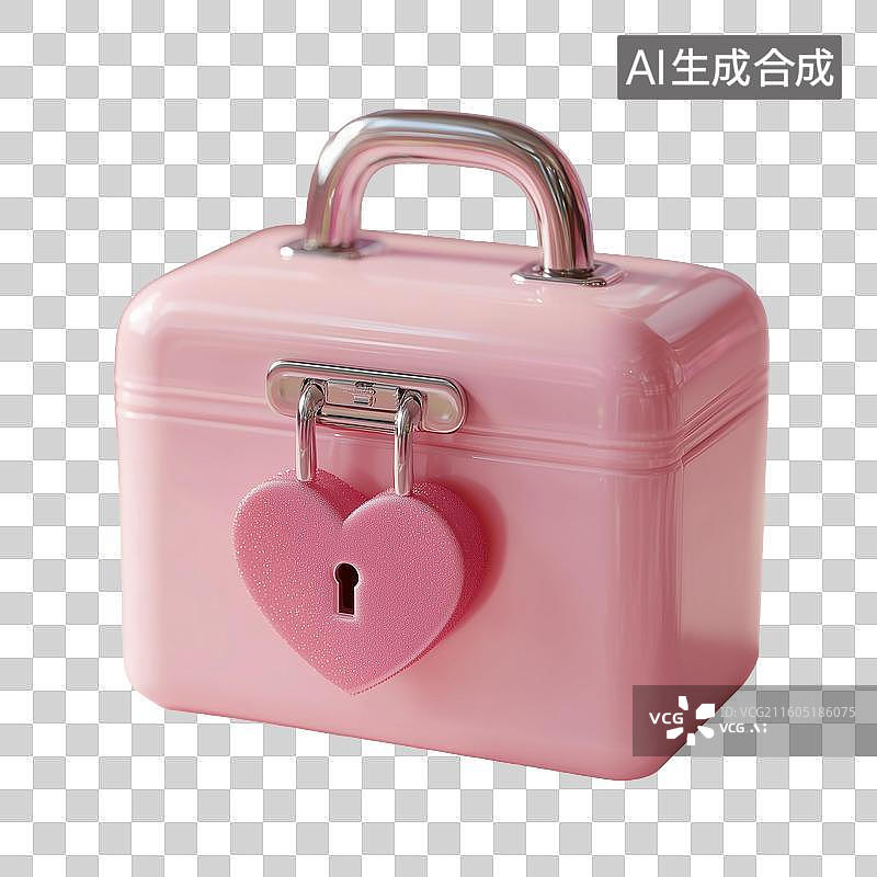 【AI数字艺术】粉色迷你礼盒3D图标图片素材