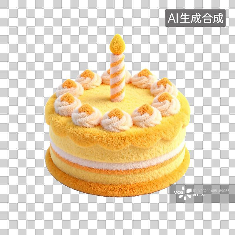 【AI数字艺术】生日蛋糕-3D免扣素材图片素材