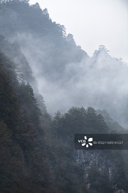 重庆城口县大巴山秋色图片素材