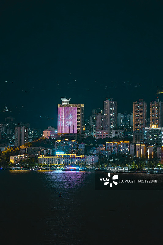 万州城市夜景图片素材